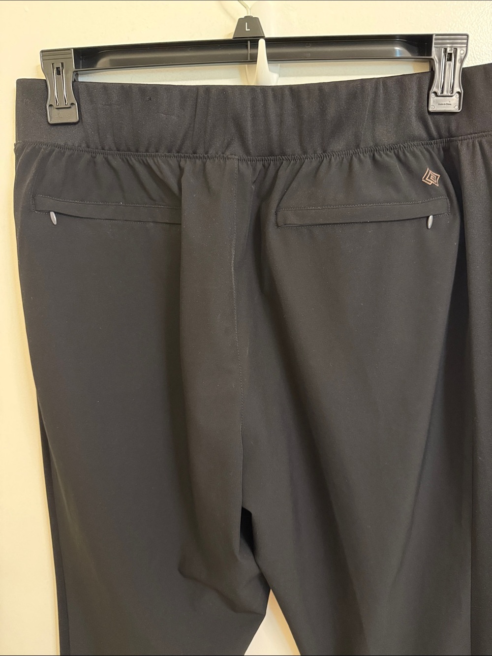 ZELOS Women's Black Ankle Travel Pants-Large